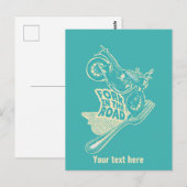 Vork in de weg motorongeluk briefkaart (Voorkant / Achterkant)