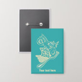 Vork in de weg motorongeluk button (Voorkant / Achterkant)