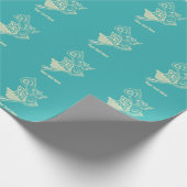 Vork in de weg motorongeluk cadeaupapier (Hoek)