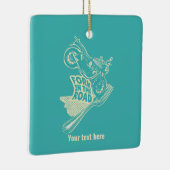 Vork in de weg motorongeluk keramisch ornament (Rechts)