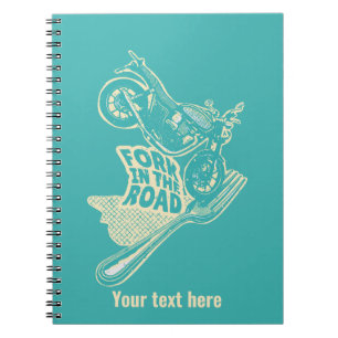Vork in de weg motorongeluk notitieboek
