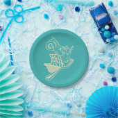 Vork in de weg motorongeluk papieren bordje (Feest)