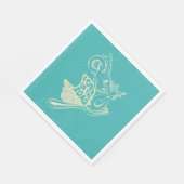 Vork in de weg motorongeluk servet (Hoek)