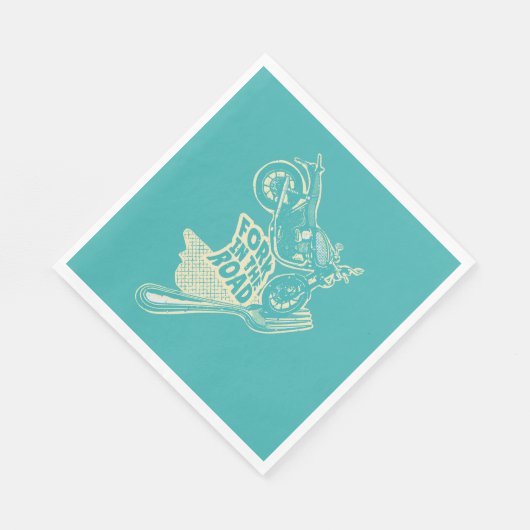 Vork in de weg motorongeluk servet (Hoek)