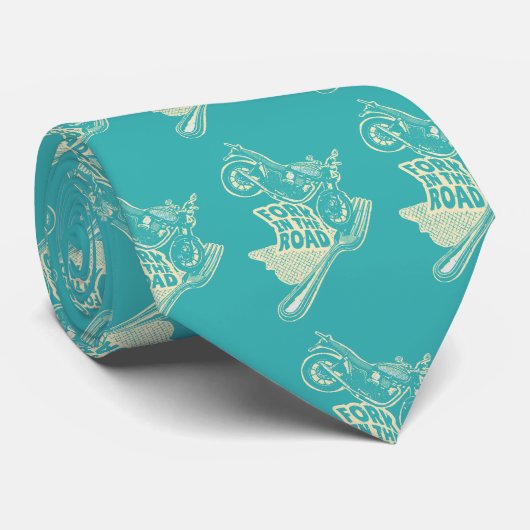 Vork in de weg motorongeluk stropdas (Opgerold)