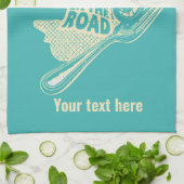 Vork in de weg motorongeluk theedoek (Gevouwen)