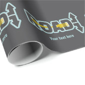 Vork in de weg typografische tekst kunst cadeaupapier (Rol Hoek)