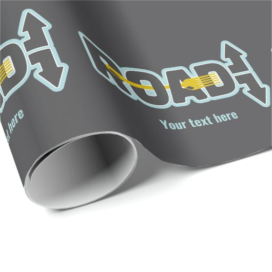 Vork in de weg typografische tekst kunst cadeaupapier (Rol Hoek)