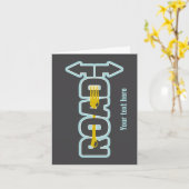 Vork in de weg typografische tekst kunst kaart (Gele Bloem)