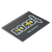 Vork in de weg typografische tekst kunst notitieboek (Linkerzijde)