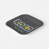 Vork in de weg typografische tekst kunst papieren bordje (Gebogen)