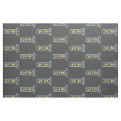 Vork in de weg typografische tekst kunst stof (Fat Quarter)