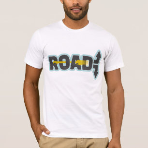 Vork in de weg typografische tekst kunst t-shirt