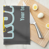 Vork in de weg typografische tekst kunst theedoek (Quarter Fold)