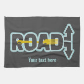 Vork in de weg typografische tekst kunst theedoek (Horizontaal)