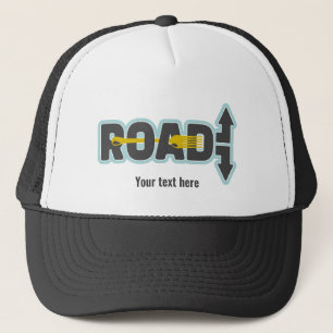 Vork in de weg typografische tekst kunst trucker pet