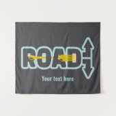 Vork in de weg typografische tekst kunst wandkleed (Voorkant (horizontaal))
