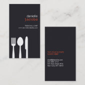 VORK LEPEL MES IN HET DONKER VISITEKAARTJE (Voorkant / Achterkant)