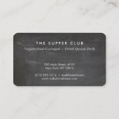 VORK LEPEL MES KRIJTBORD LOGO op Krijtbord Visitekaartje (Achterkant)