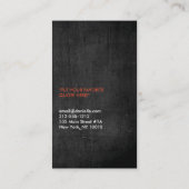 VORK LEPEL MES op WOODGRAIN Visitekaartje