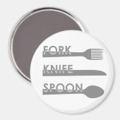 Vork Mes Lepel Magneet (Voorkant / Achterkant)