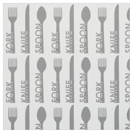 Vork Mes Lepel Stof (Swatch)