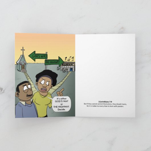 vork op de weg kaart (Binnen)