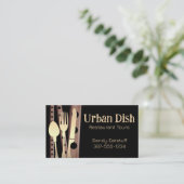 vork plaste tomatenslepensmes dinin catering bu .. visitekaartje (Staand voorkant)