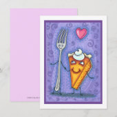 VORK & POMPOEN TAART, GEMAAKT VOOR ELKAAR, ROMANTI NOTITIEKAARTJE (Voorkant / Achterkant)