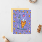 VORK & POMPOENTAART, GEMAAKT VOOR ELKAAR, ROMANCE NOTITIEKAARTJE (Voorkant / Achterkant in situ)