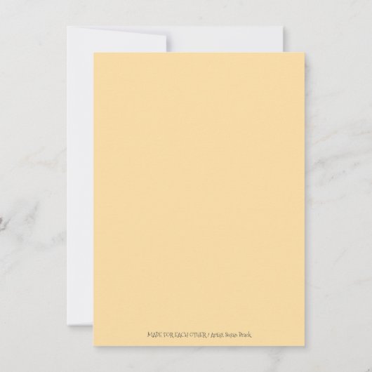 VORK & POMPOENTAART, GEMAAKT VOOR ELKAAR, ROMANCE NOTITIEKAARTJE (Achterkant)