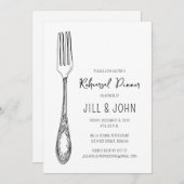 Vork repetitie diner kaart (Voorkant / Achterkant)