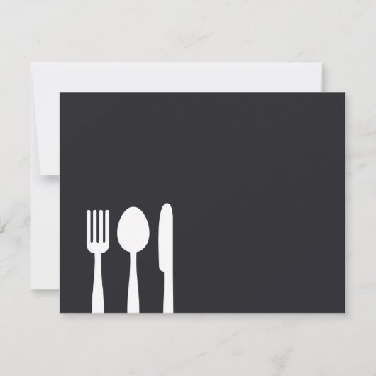 Vork Spoon Knife Persoonlijke Stationery/Notecard Kaart (Voorkant)