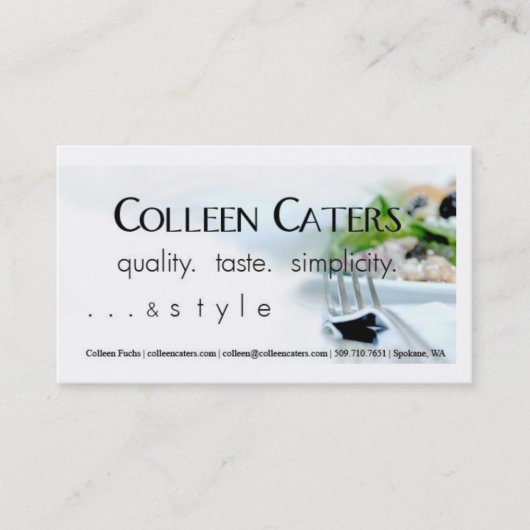 vork visitekaartje (Voorkant)