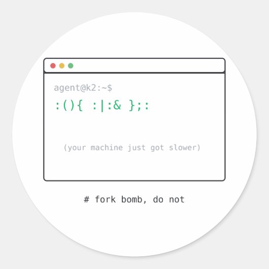 Vorkbom - Ontwikkelaar Sticker Cadeau (Voorkant)