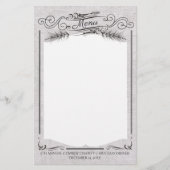 Vorkdennenboom Kerstmenu briefpapier (Voorkant)