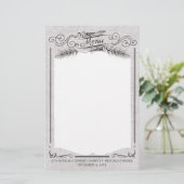 Vorkdennenboom Kerstmenu briefpapier (Staand voorkant)