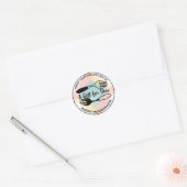 Vorken waterverf uit de keuken van gepersonaliseer ronde sticker (Envelop)