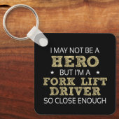 Vorkhefbestuurder Humor nieuwigheid Sleutelhanger (Voorkant)