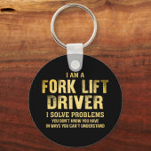 Vorkhefbestuurder Ik los problemen op Sleutelhanger (Voorkant)