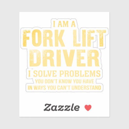 Vorkhefbestuurder Ik los problemen op Sticker (Vel)