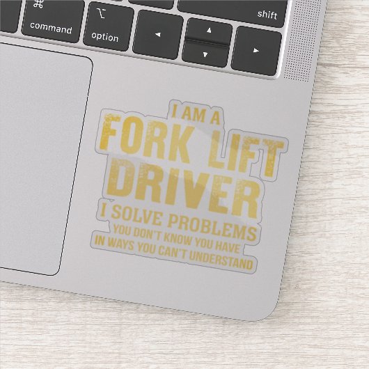 Vorkhefbestuurder Ik los problemen op Sticker (Detail)