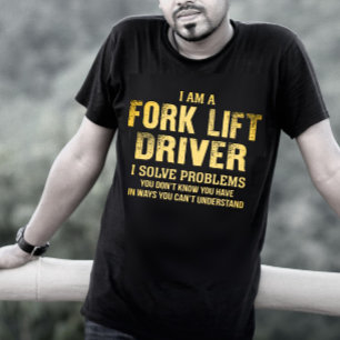 Vorkhefbestuurder Ik los problemen op T-shirt