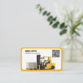 Vorkheftruck aangepaste QR-code Visitekaartje (Staand voorkant)