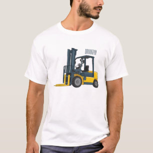 Vorkheftruck cartoonillustratie t-shirt