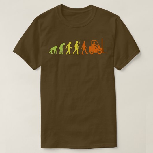 Vorkheftruck operator evolutie t-shirt (Design voorkant)
