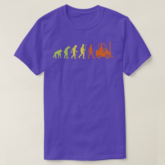 Vorkheftruck operator evolutie t-shirt (Design voorkant)