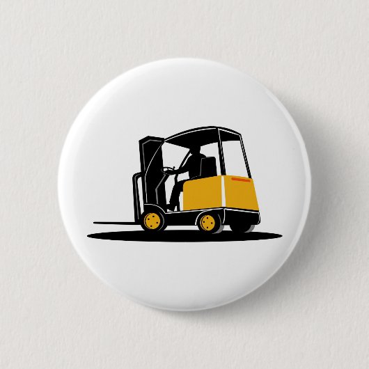 vorkheftruck retro ronde button 5,7 cm (Voorkant)