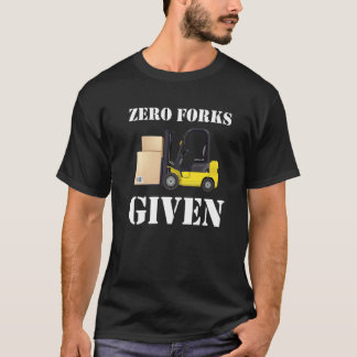 Vorkheftruck zonder vorken gegeven t-shirt