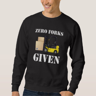 Vorkheftruck zonder vorken gegeven trui